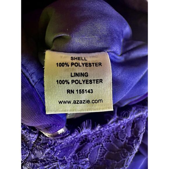 Azazie bridesmaid dress prom Size A10 GRAPE not dusty purple. pockets - Picture 4 of 9
